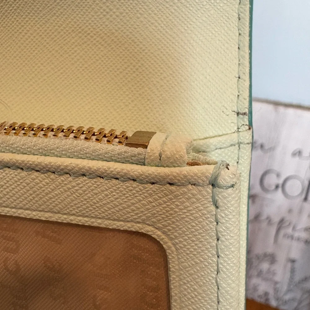 kate spade mint green scallop flap wallet